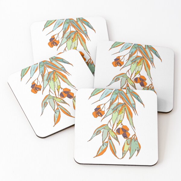 Item preview, Gumnuts and Leaves in Orange designed and sold by HeyMim.