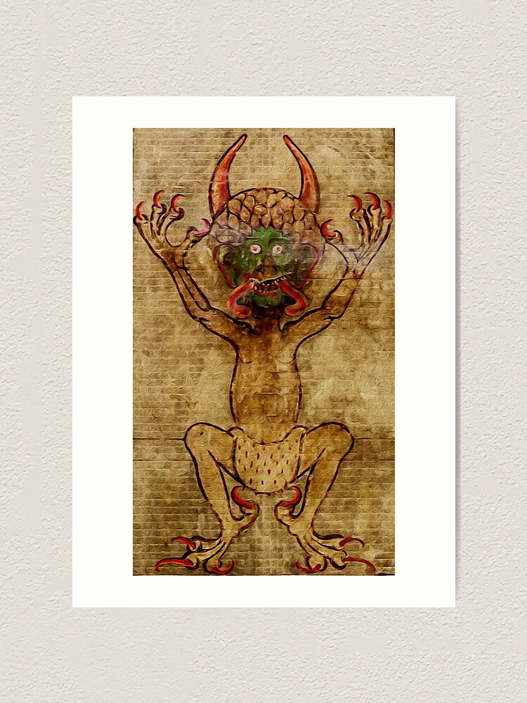 Codex Gigas Devil (on black)