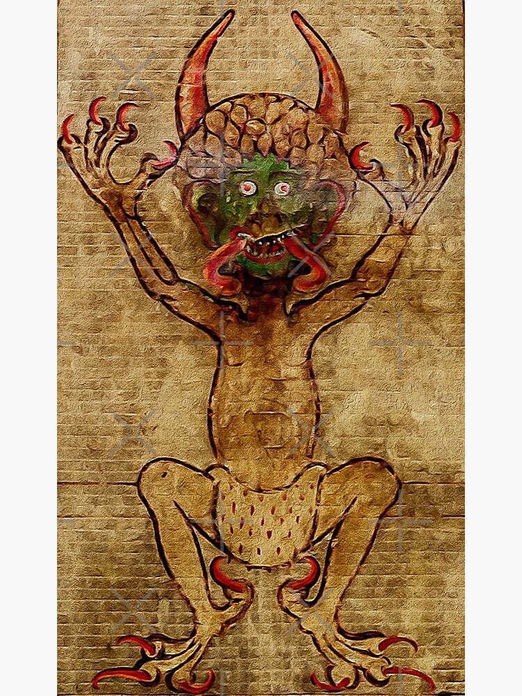 Codex Gigas Devil (on black)