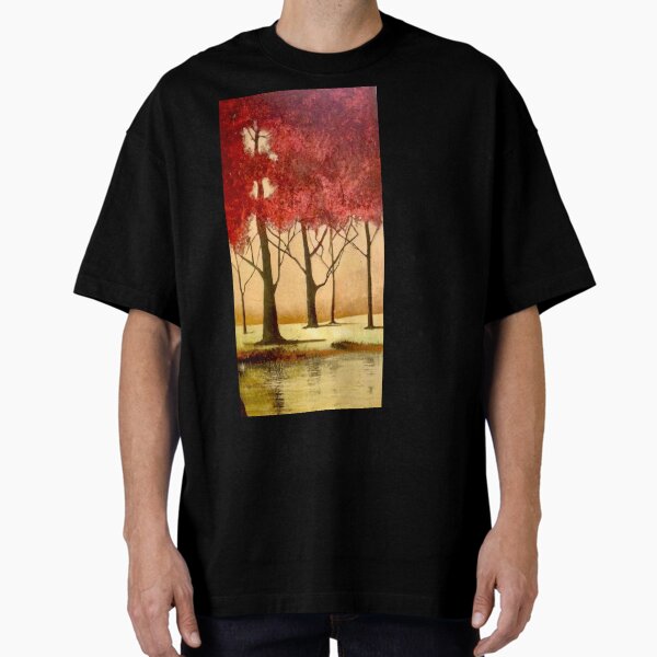 Red autumn. Oversized T-Shirt
