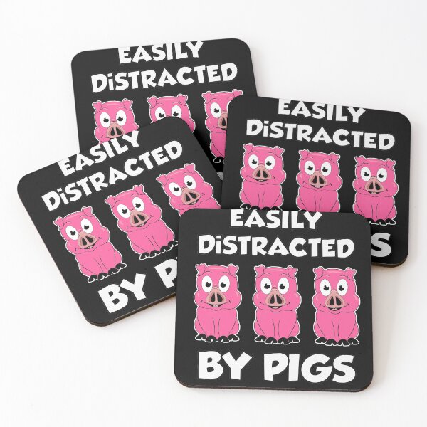 Item preview, easily distracted by pigs designed and sold by HMMOUCH.