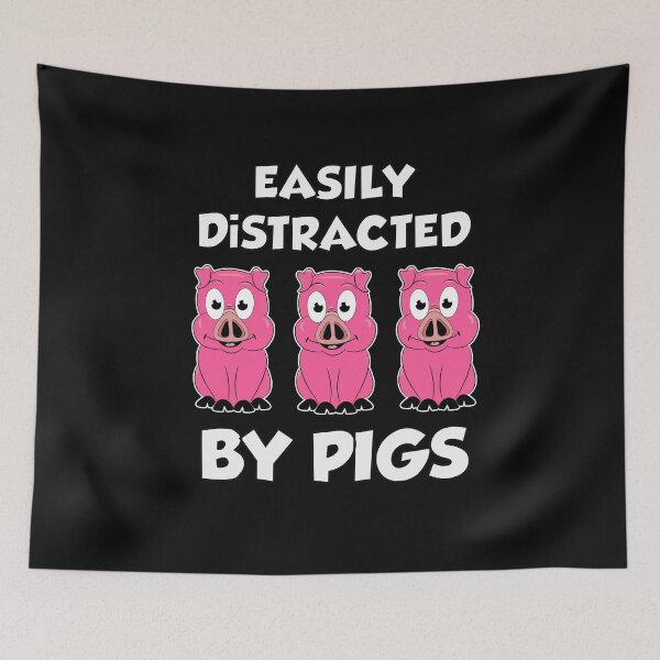 Item preview, easily distracted by pigs designed and sold by HMMOUCH.