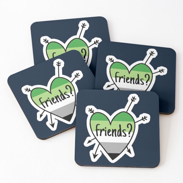 Item preview, ‘Friends?’ Aro heart navy designed and sold by D0NN13D1N0.