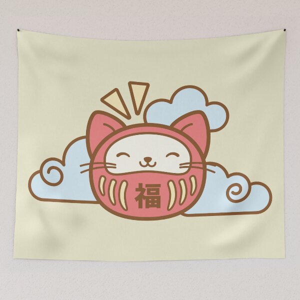 Item preview, Cute Cat Daruma Doll designed and sold by LuYukari.
