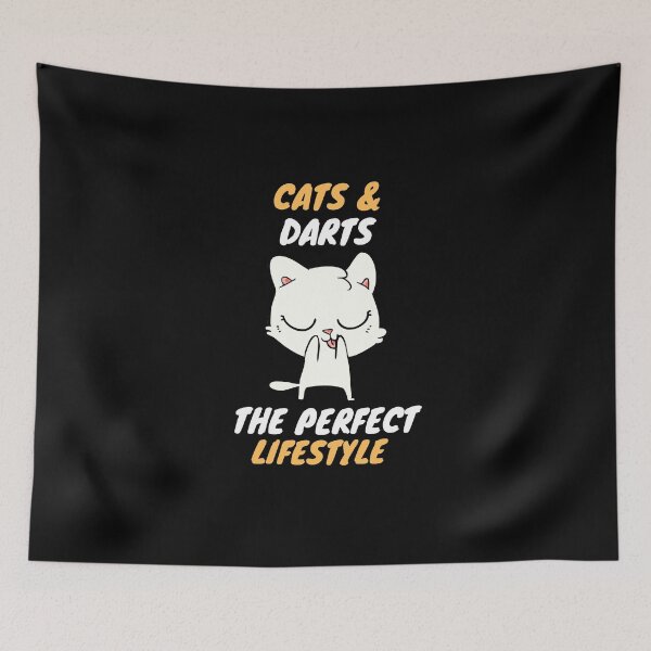 Item preview, cats & darts lifestyle designed and sold by SnowballStep.