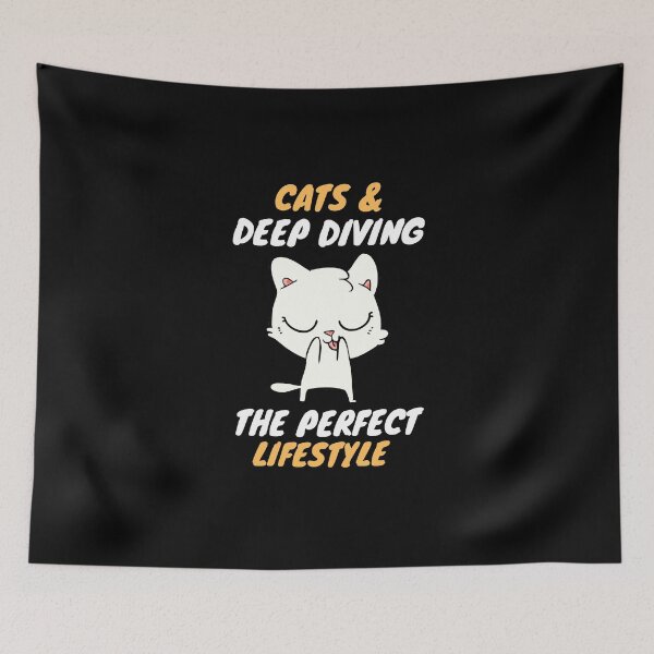 Item preview, cats & diving lifestyle designed and sold by SnowballStep.
