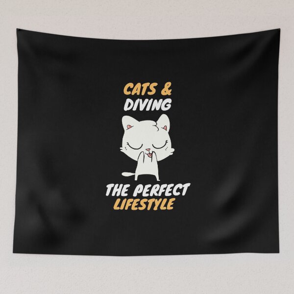 Item preview, cats & diving lifestyle designed and sold by SnowballStep.