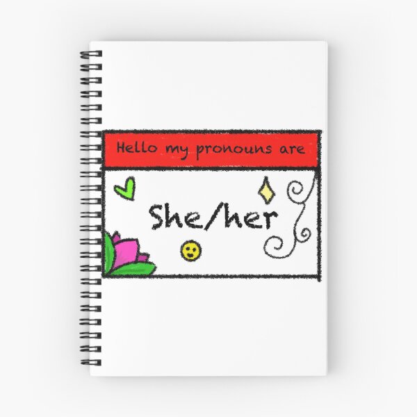 Item preview, Hello my pronouns are she/her designed and sold by DoodlepoodleSJ.