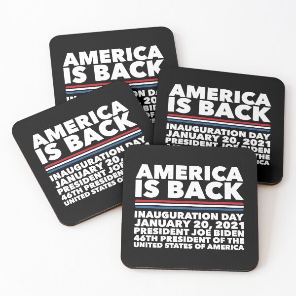 Item preview, America Is Back. President Joe Biden Inauguration Commemorative designed and sold by Ellie and Jack.