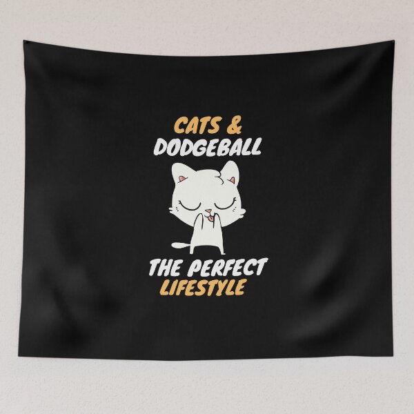 Item preview, cats & dodgeball lifestyle designed and sold by SnowballStep.