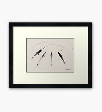 Sumi-e Fish Framed Print