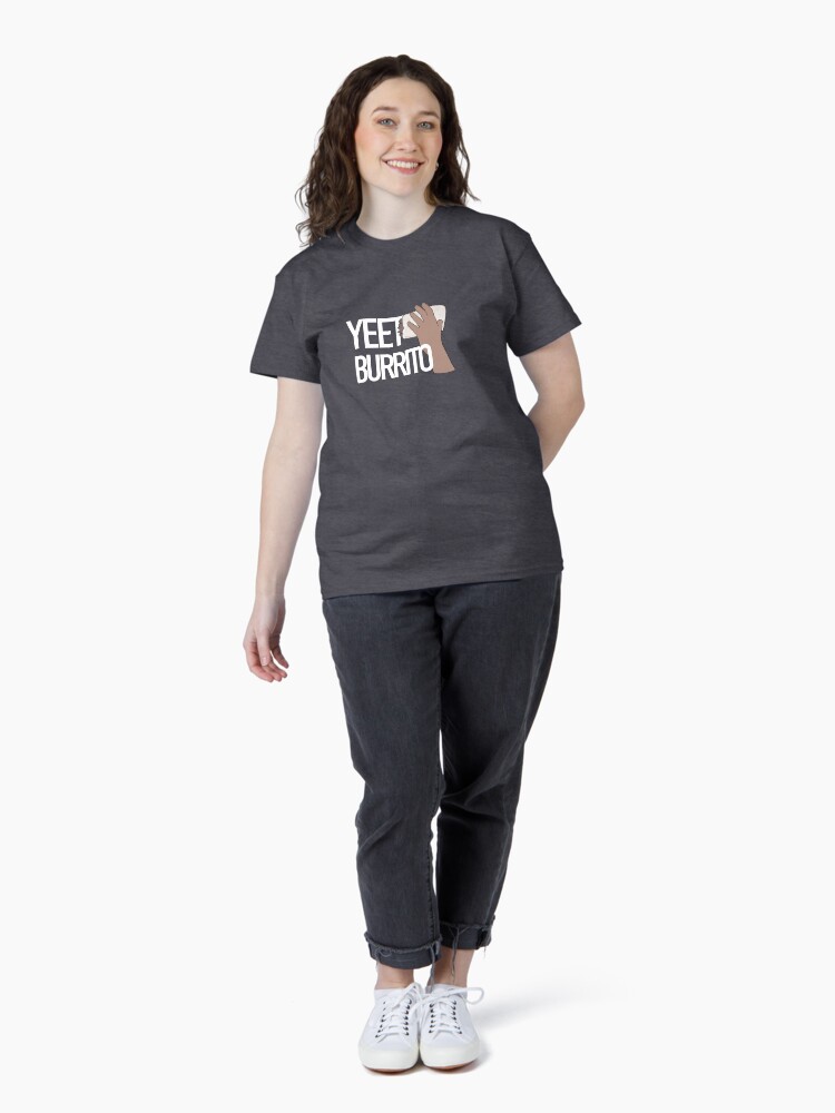 Thumbnail 4 of 7, Classic T-Shirt, Yeet Burrito - dark mode designed and sold by JenegadeMaster.