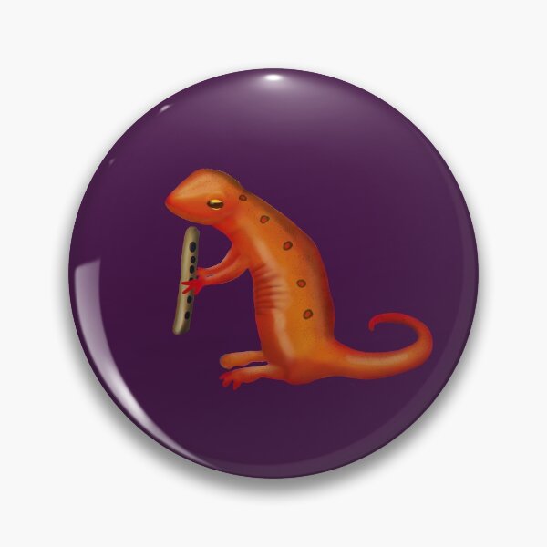 Item preview, Red Eft Newt (Eastern Newt) Playing a Flute designed and sold by ELMayer.
