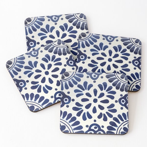 Item preview, Blue tile classic drop mexican talavera rustic ceramic designed and sold by T-Mex.
