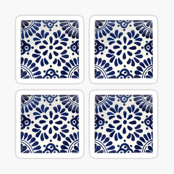Vista previa del artículo con la obra «Blue tile classic drop mexican talavera rustic ceramic», diseñado y vendido por T-Mex.