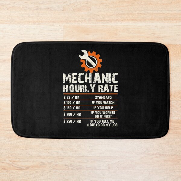 Item preview, Funny Mechanic Hourly Labor Rates designed and sold by ThreadsNouveau.
