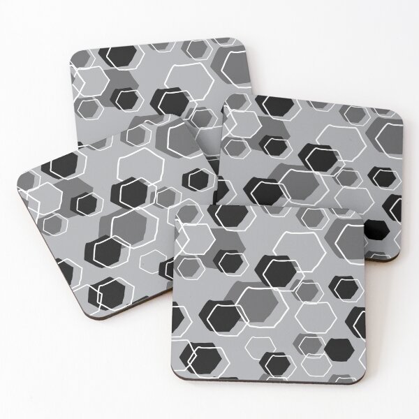 Item preview, Random Hexagon doodle pattern designed and sold by Meg M Studio.