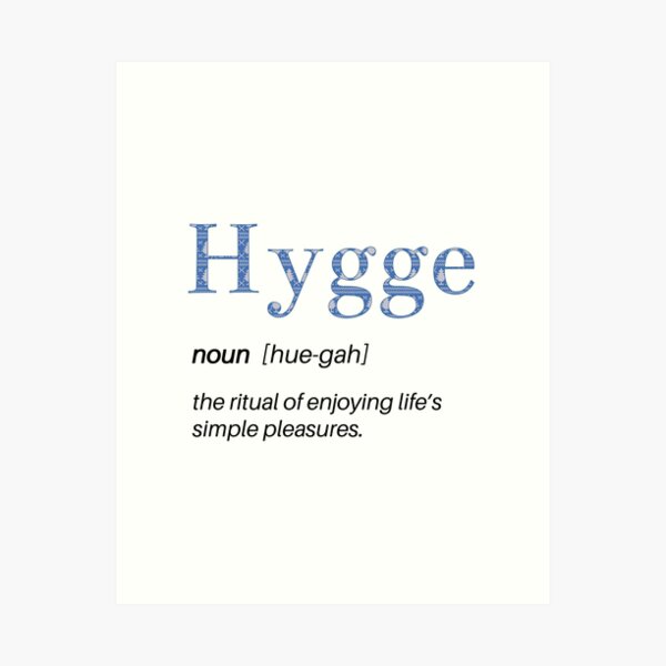 Item preview, Hygge definition,funny definition,cozy feeling,typography definition designed and sold by MySweetLife.