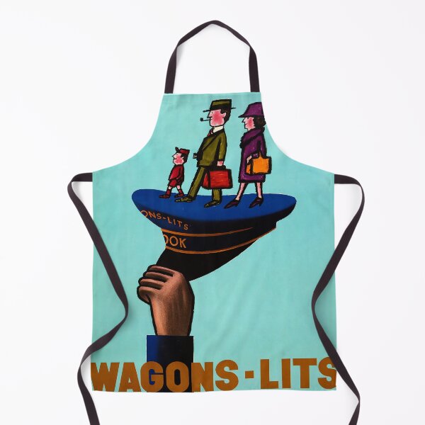Item preview, retro classic Wagons Lits poster designed and sold by CorasPosters.