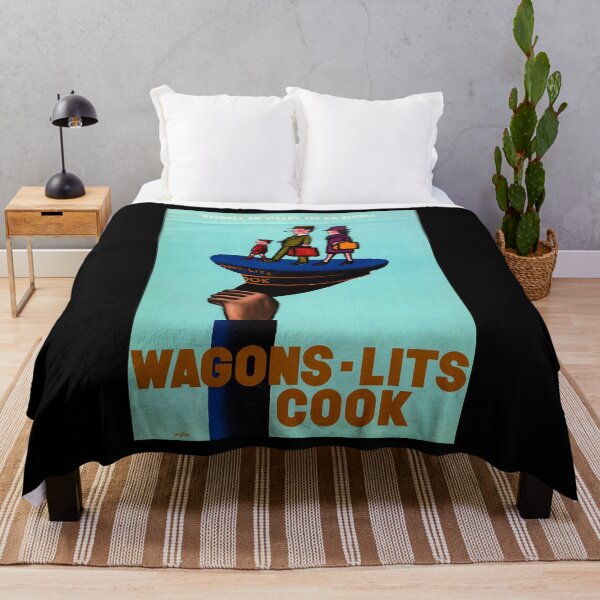 Item preview, retro classic Wagons Lits poster designed and sold by CorasPosters.