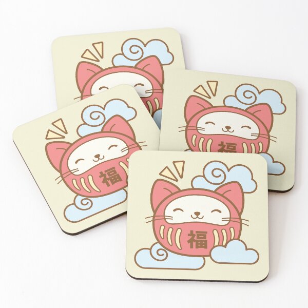 Item preview, Cute Cat Daruma Doll designed and sold by LuYukari.