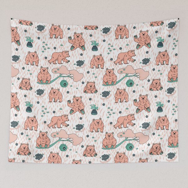 Item preview, Pink blue bears pattern designed and sold by essskina.