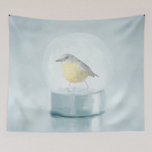 Item preview, Yellow Robin in a Snow Globe designed and sold by Elisabeth Lucas.