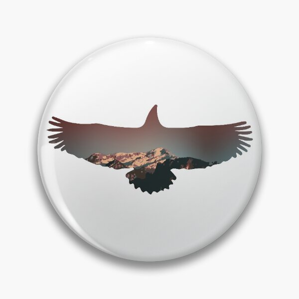 Item preview, Soaring Eagle Silhouette with Sunny Mountain Range designed and sold by robalonso.