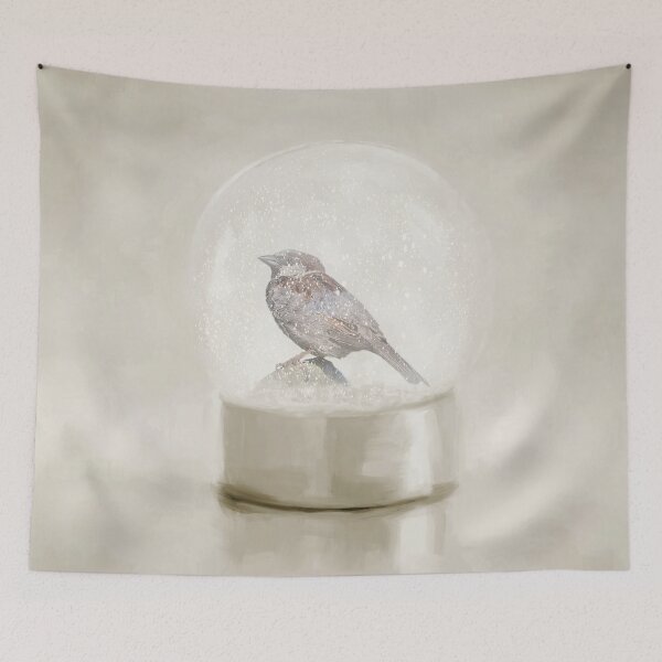 Item preview, Sparrow in a Snow Globe designed and sold by Elisabeth Lucas.