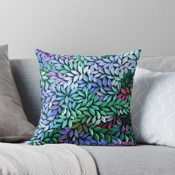Item preview, Australian Aboriginal Art Medical Leaves Pink Purple Turquoise designed and sold by GhostGumDesigns.