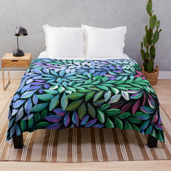 Item preview, Australian Aboriginal Art Medical Leaves Pink Purple Turquoise designed and sold by GhostGumDesigns.