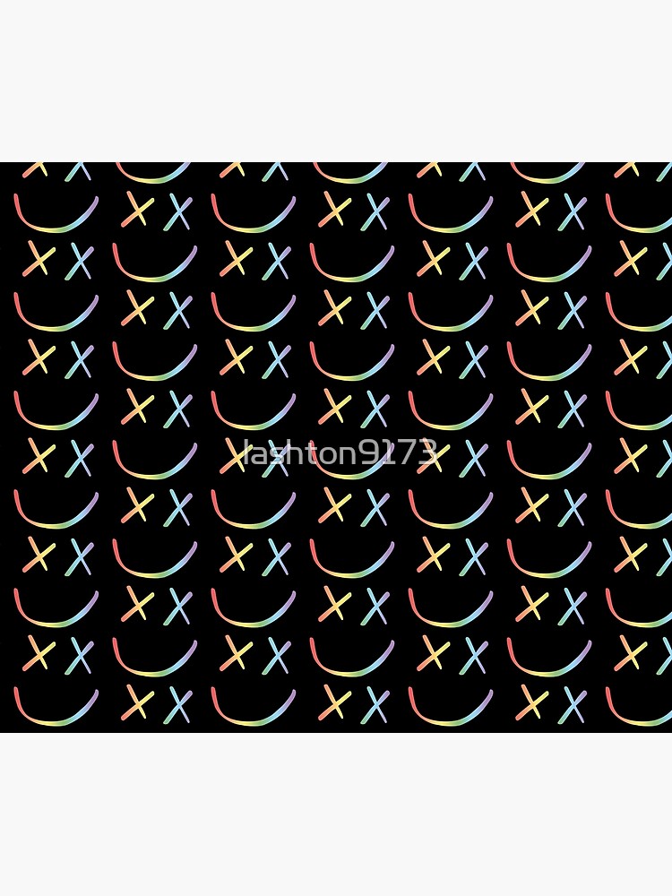 Rainbow Smiley Louis Tomlinson black background by lashton9173