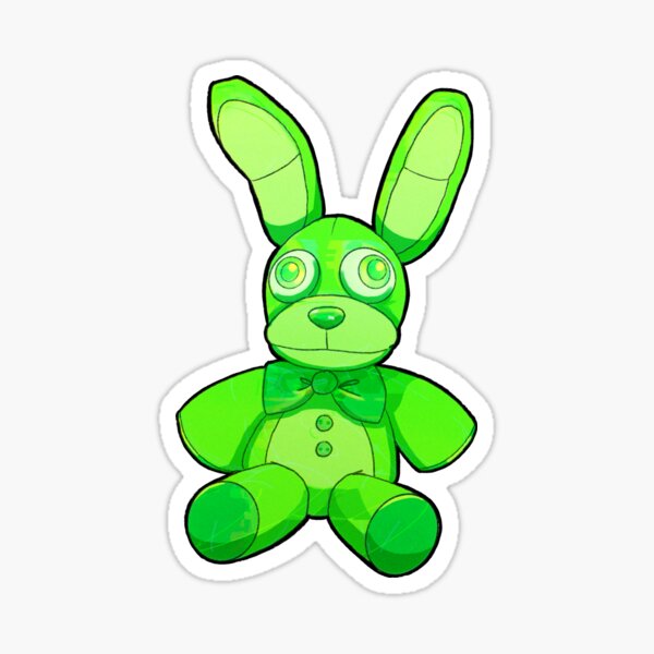 Glitchtrap plush Sticker for Sale by an-icyhot