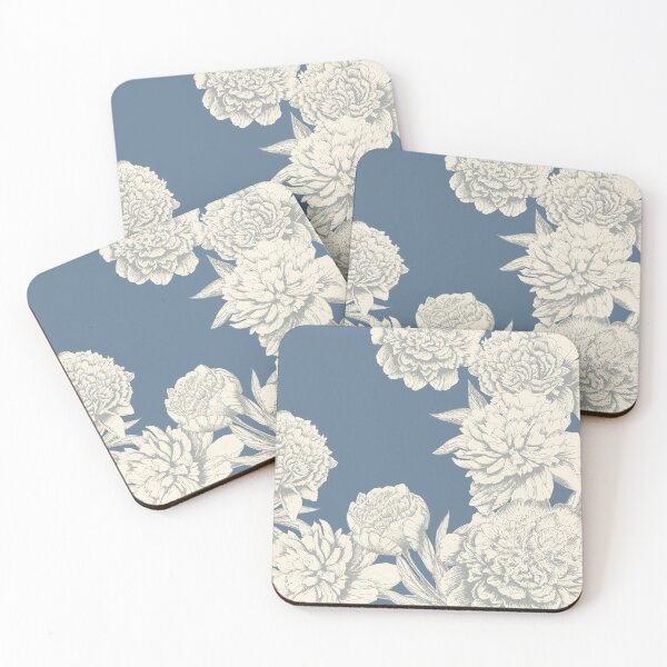Item preview, FLOWERS IN BLUE AND IVORY designed and sold by magicdreams.
