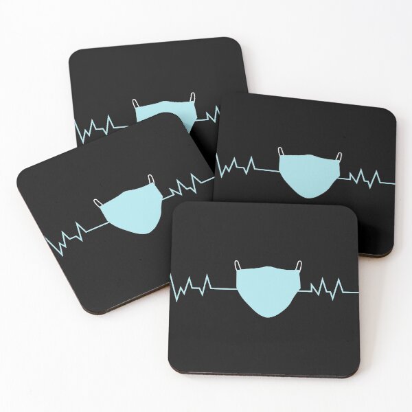 Item preview, wear a  mask with ekg line designed and sold by Midnight Sky Sundry.