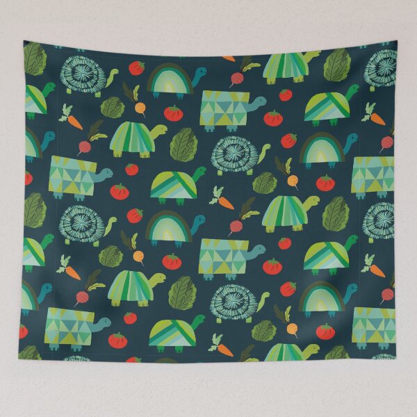 Item preview, Cute Turtle Tortoise Green Monochromatic Vegetables Illustration  designed and sold by TheRainbowRoom.
