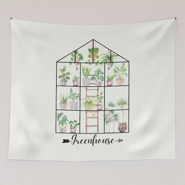 Item preview, Greenhouse Watercolor designed and sold by NatureGlow.