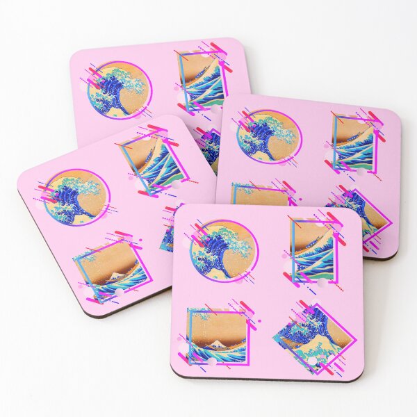 Item preview, The Great Wave Off Kanagawa Vaporwave Composition designed and sold by Dator.