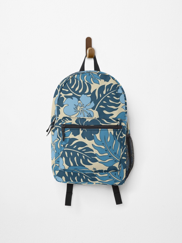 Floral Denim Backpack