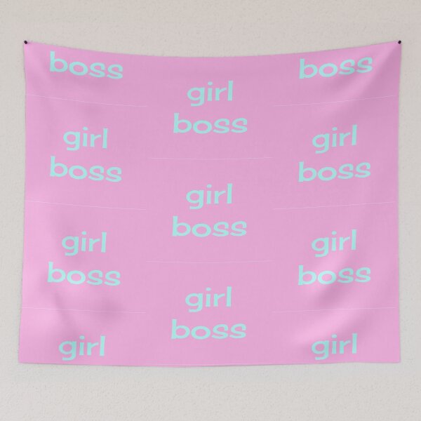 Item preview, Girl Boss Retro Blue Pink designed and sold by art-by-harmonie.