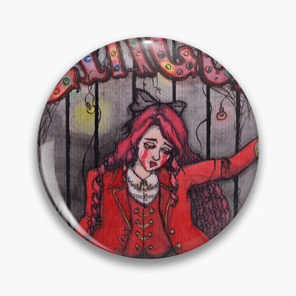 Item preview, Forgotten Puppet Circus Ink Watercolor Art Painting designed and sold by sheryldoesart.