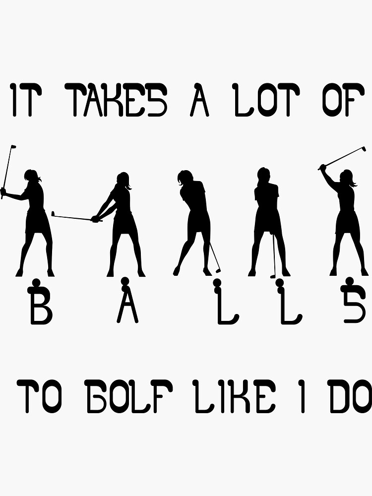 "funny golf girl" Sticker for Sale by Phashion Redbubble