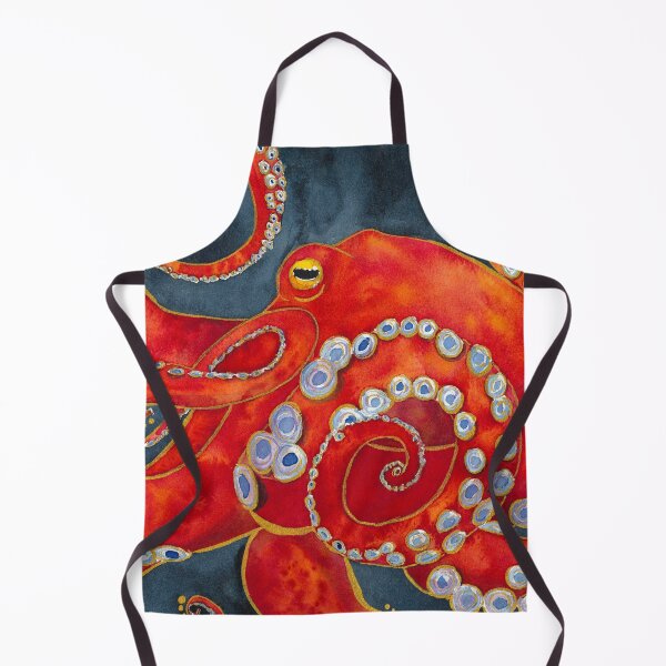 Item preview, Red Watercolor Octopus designed and sold by AndraMarie.