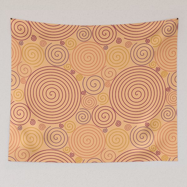 Item preview, Orange Simple Spirals Design designed and sold by everything4eva.