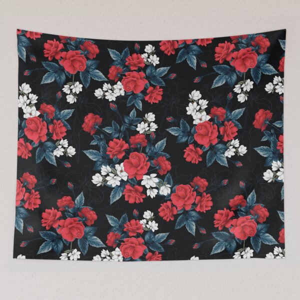 Item preview, Red rose flowers pattern designed and sold by Rakesh Murugan.