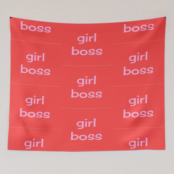 Item preview, Girl Boss Retro Pink Red designed and sold by art-by-harmonie.