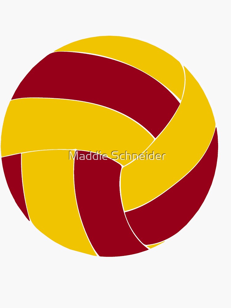 "Maroon and Gold Volleyball" Sticker for Sale by MaddieandRenee Redbubble