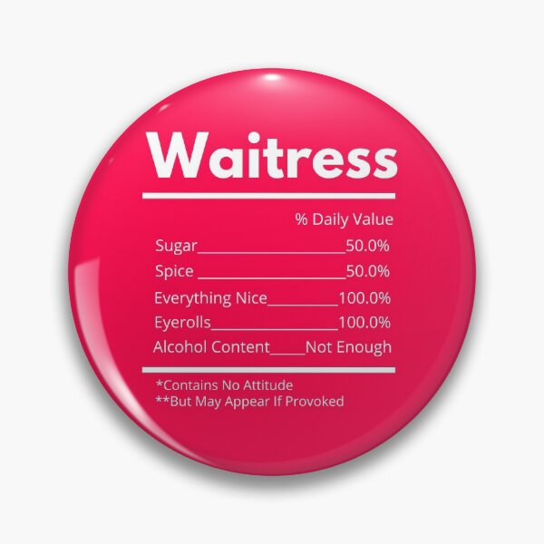Item preview, waitress ingredients designed and sold by Hey-Nice-Shirt.