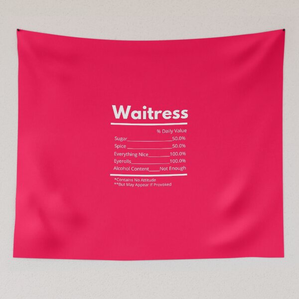 Item preview, waitress ingredients designed and sold by Hey-Nice-Shirt.