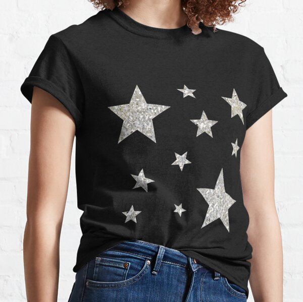 Item preview, Silver Faux Glitter Stars designed and sold by Felicity-K.